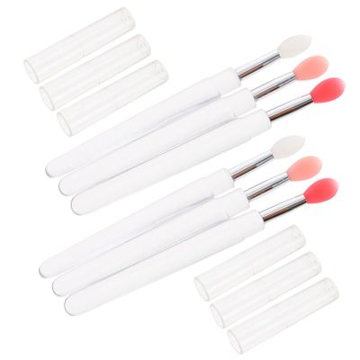 Healeved 6Pcs Silicone Lip Brush for Lipstick Lip Mask Soft Applicators for Precise Makeup for Women for Smooth Color Application