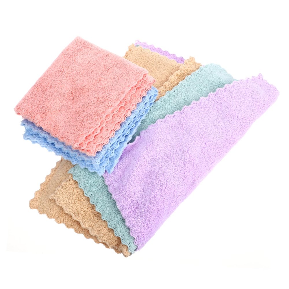 CIMAXIC 10Pcs Fleece Wash Cloths Soft Face Cleansing Towels for Makeup Removal Absorbent and Gentle Skin for Adults