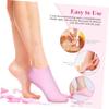 CALLARON 5Pairs Moisturizing Gel Socks for Women Silicone Foot Soaking Socks for Dry Cracked Feet Elastic Fit Soft Comfortable Foot Care for Home view 3