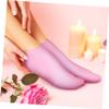 CALLARON 5Pairs Moisturizing Gel Socks for Women Silicone Foot Soaking Socks for Dry Cracked Feet Elastic Fit Soft Comfortable Foot Care for Home view 4