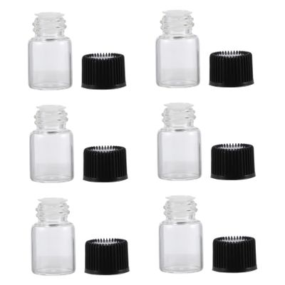 SHERCHPRY 1Set Essential Oil Glass Bottles Leak Travel Containers for Aromatherapy Perfume and DIY Liquids Portable and Reusable for Skin Care and Essential Oils