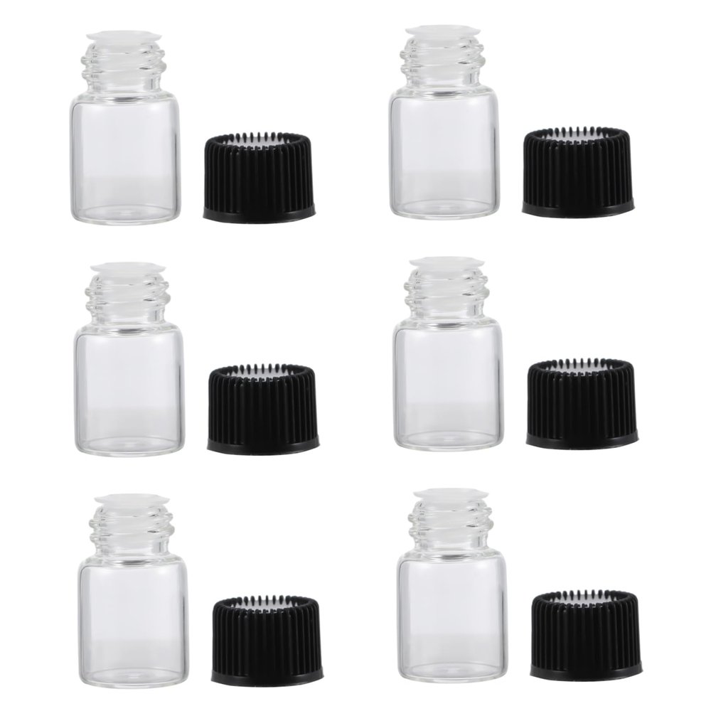 SHERCHPRY 1Set Essential Oil Glass Bottles Leak Travel Containers for Aromatherapy Perfume and DIY Liquids Portable and Reusable for Skin Care and Essential Oils