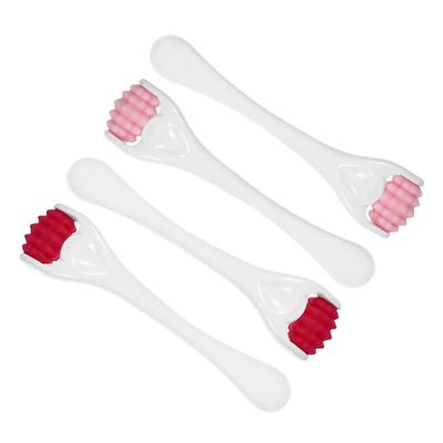 CALLARON 4Pcs Silicone Facial Roller Eye Massager for Absorption Portable Massage Tool for All Skin Types for Puffiness Relief and Beauty Routine