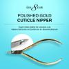 Cre8tion Hard Steel Cuticle Clippers, 7mm FullJaw Precision Cuticle Trimmer with SuperSharp Blades & Ergonomic Grip (C555) (Gold) view 2