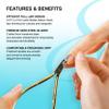 Cre8tion Hard Steel Cuticle Clippers, 7mm FullJaw Precision Cuticle Trimmer with SuperSharp Blades & Ergonomic Grip (C555) (Gold) view 3