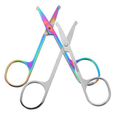 EPIGEIST 2Pcs Eyebrow Scissors for Precision Trimming of Facial Hair Nose Hair and Lash Extensions Durable Easy to Tool for Professional and Home Use