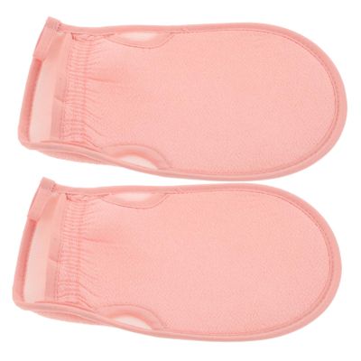 OUNONA 2Pcs Deep Exfoliating Bath Mitts Gentle Skin Scrubber Gloves for Adults Soft Texture Shower Exfoliating Glove for Daily Use Fit for All Skin Types