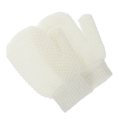 CALLARON 2Pcs Exfoliating Bath Mitts Gloves for Body Cleansing Durable Toweling Material for Personal Family Use for Hotels Dormitories