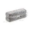 Beavorty Bling Rhinestone Lipstick Storage Holder with Built Mirror Portable Elegant Lipstick Organizer Case for Travel Shiny Makeup Box for Purse Luxurious Design with Strong view 2