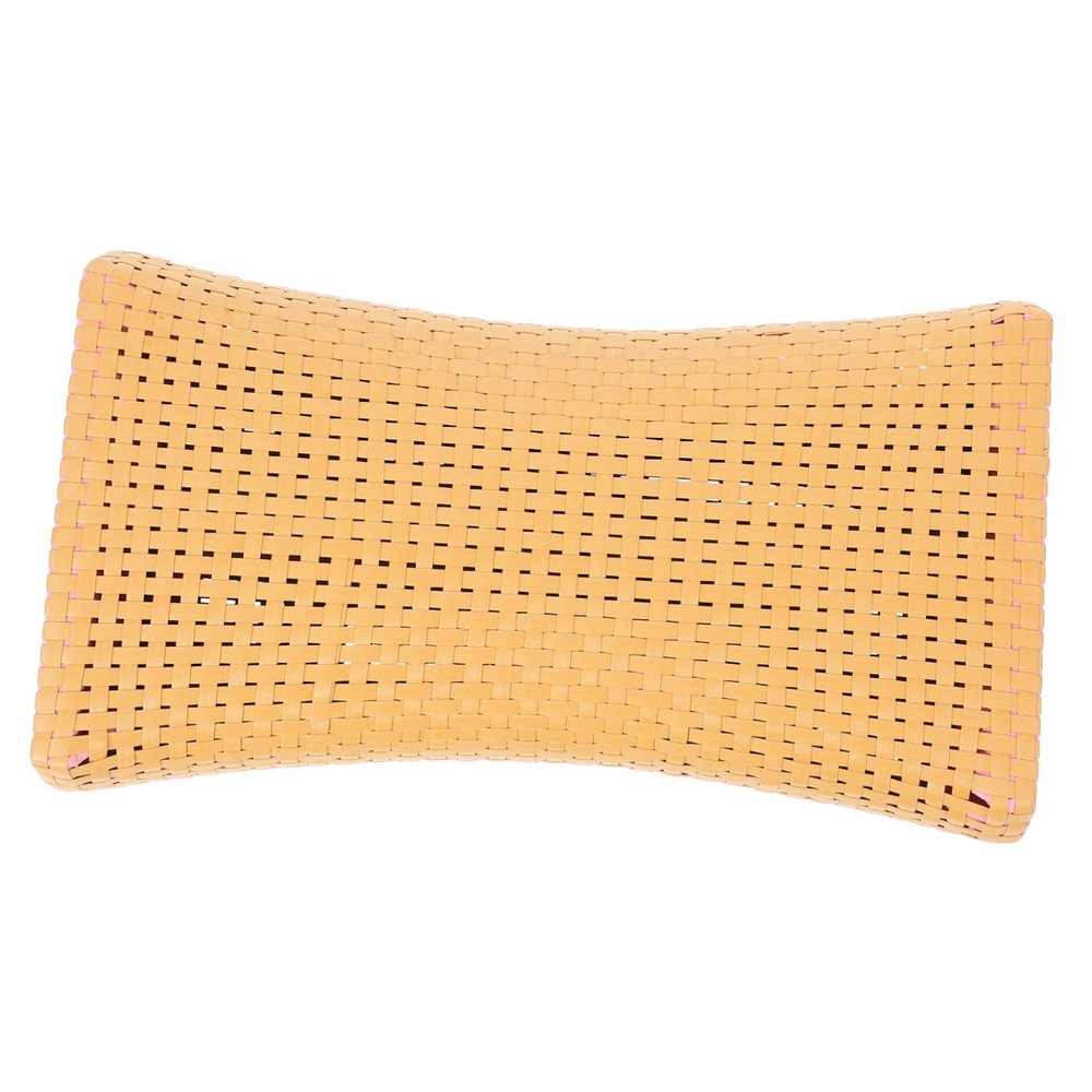 Amosfun Neck Rest Pillow Breathable Imitation Rattan Design for Sauna Bathtub Use Comfortable Elderly Neck Support for Family Friends