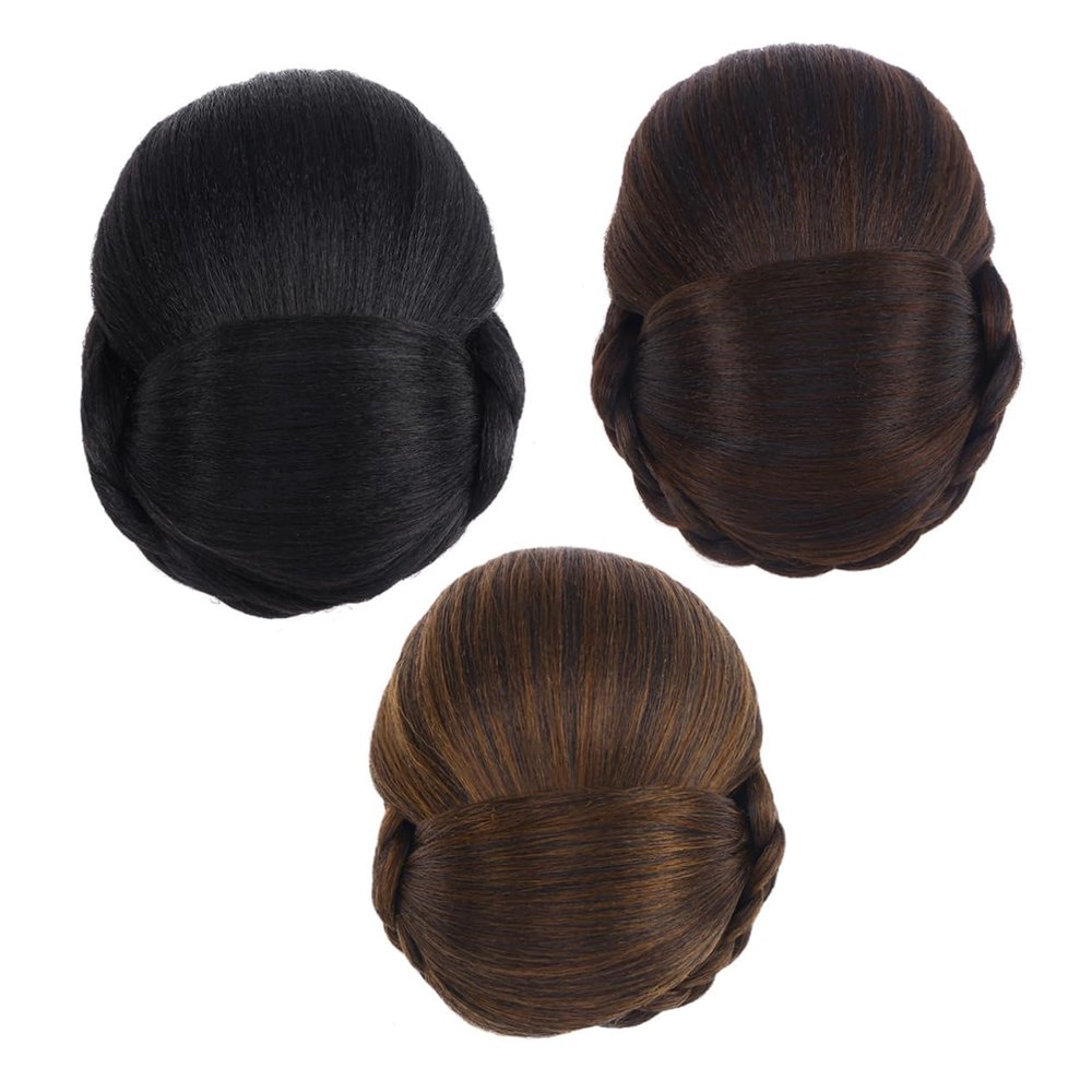 DECORNIJIA 1Pc Hair Bun Extension Synthetic Fiber Chignon Clip for Women Easy to Use Add Volume and Fullness for Stylish Updos and Neat Hairstyles
