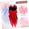 EXQUIMEUBLE 8 Pcs Oversized Bow Hair Clips for Women Long-Tail Bows Hair Accessories for Girls view 3