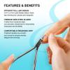 Cre8tion Hard Steel Cuticle Clippers, 7mm FullJaw Precision Cuticle Trimmer with SuperSharp Blades & Ergonomic Grip (C555) (Silver) view 3