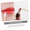 WOONEKY 50pcs Wooden Handle Lipstick Applicators Disposable Lip Brush for Makeup Portable Lip Mask Brush for Professional and Home Use view 2