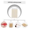 WOONEKY 50pcs Wooden Handle Lipstick Applicators Disposable Lip Brush for Makeup Portable Lip Mask Brush for Professional and Home Use view 3