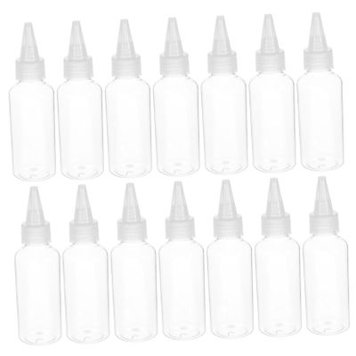 EPIGEIST 30Pcs Clear Plastic Squeeze Applicator Bottles with Pointed Mouth Durable Dispenser for Oils Lotions and Food Use Lightweight and Leak for Travel and Home