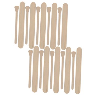 LIFKOME 100Pcs Wooden Wax Applicator Sticks for Hair Removal Smooth Polished Edges Waxing Tools for Face Body Convenient Easy to Use Waxing Supplies