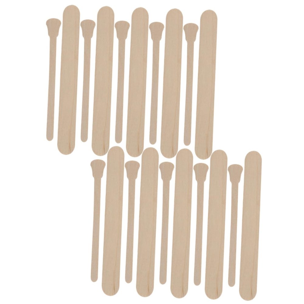 LIFKOME 100Pcs Wooden Wax Applicator Sticks for Hair Removal Smooth Polished Edges Waxing Tools for Face Body Convenient Easy to Use Waxing Supplies