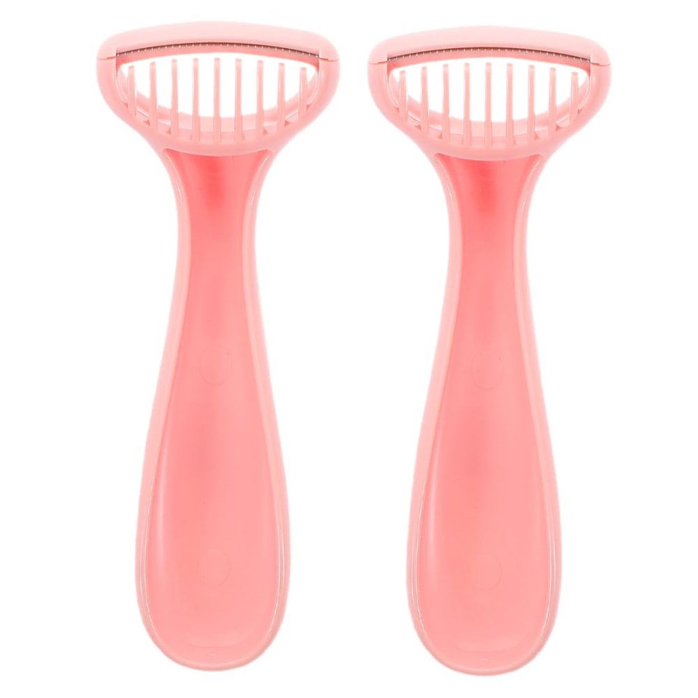 Beavorty 2Pcs Women Painless Hair Remover Razor for Legs Underarms Bikini Line Travel Friendly Shaving Tool for Sensitive Areas Durable Reusable Design