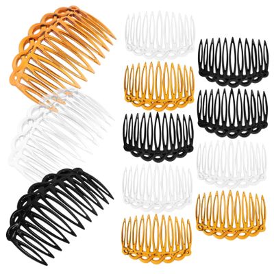 BATHVEVE 12Pcs Retro Hair Side Combs for Women Classic Design Stable Grip Portable Hair Accessories Colors for Styling Daily Use and Special Occasions