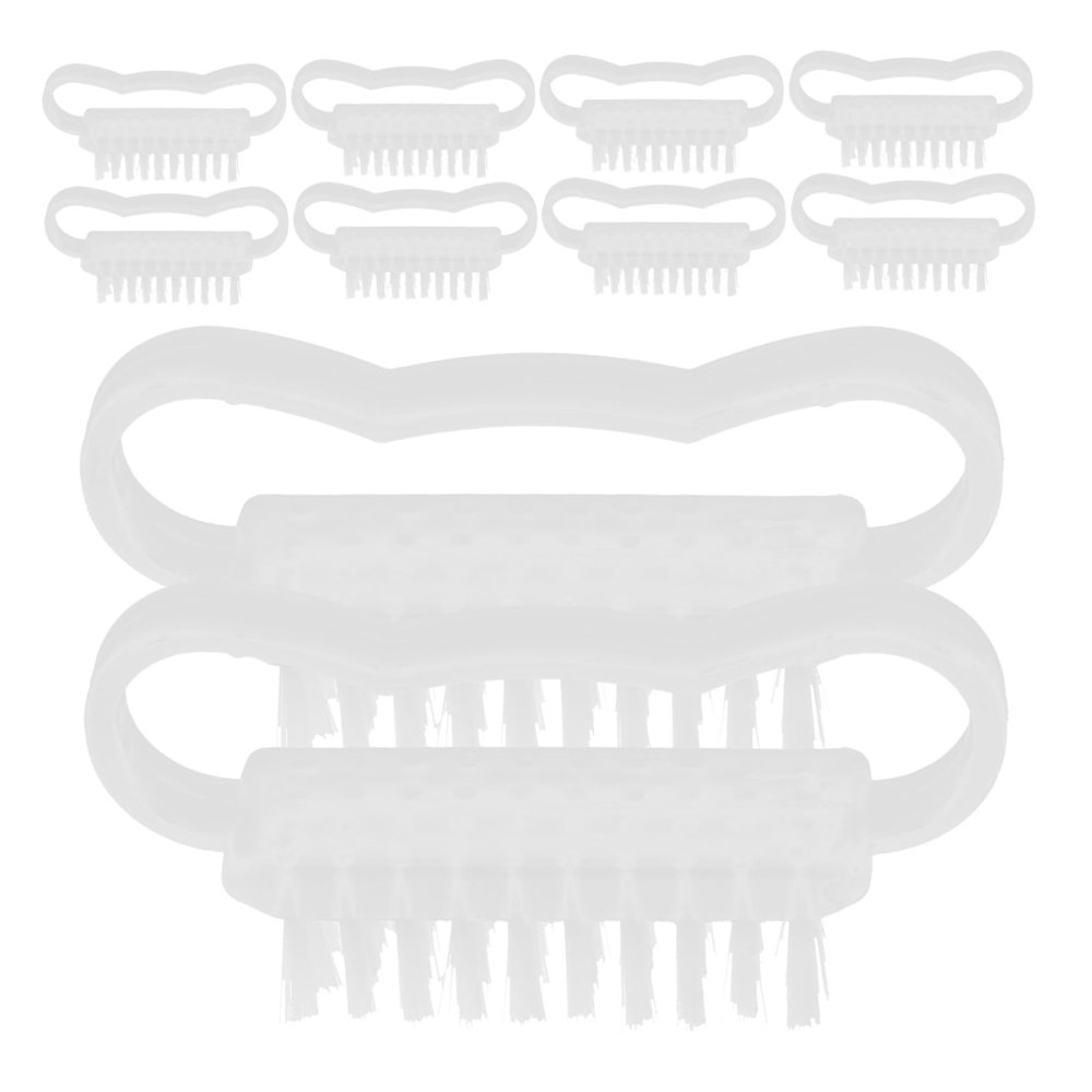 BATHVEVE 10Pcs Portable Nail Brushes Lightweight Fingernail Scrubbers for Gentle Hand Washing Travel Friendly Design Durable Soft Bristle Cleaning Tool for Home Outdoor Use