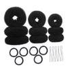 BATHVEVE 3Sets Donut Hair Bun Maker Kit for Women Includes U Shaped Hairpins High Elastic Hair Ties for Ballet Buns Chignons Ponytails Total view 1