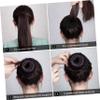 BATHVEVE 3Sets Donut Hair Bun Maker Kit for Women Includes U Shaped Hairpins High Elastic Hair Ties for Ballet Buns Chignons Ponytails Total view 3