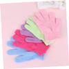 OFFIGAM 10Pcs Exfoliating Bath Gloves for Body Scrubbing and Back Massage Random Colors for Smooth Skin and Hard to Reach Areas Material Versatile Shower Towel Mittens view 4