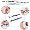 minkissy 1 Set Eyelash Extension Tweezers Professional Stainless Steel Tools for Easy Application of False Lashes Ergonomic Design for Women for Makeup Special Occasions view 4