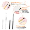 GANAZONO 6Pcs Portable Makeup Lip Brushes with Lids Versatile Eyeshadow Applicators for Women Premium Bionic Material Chic Design for Lip Makeup Giving view 2
