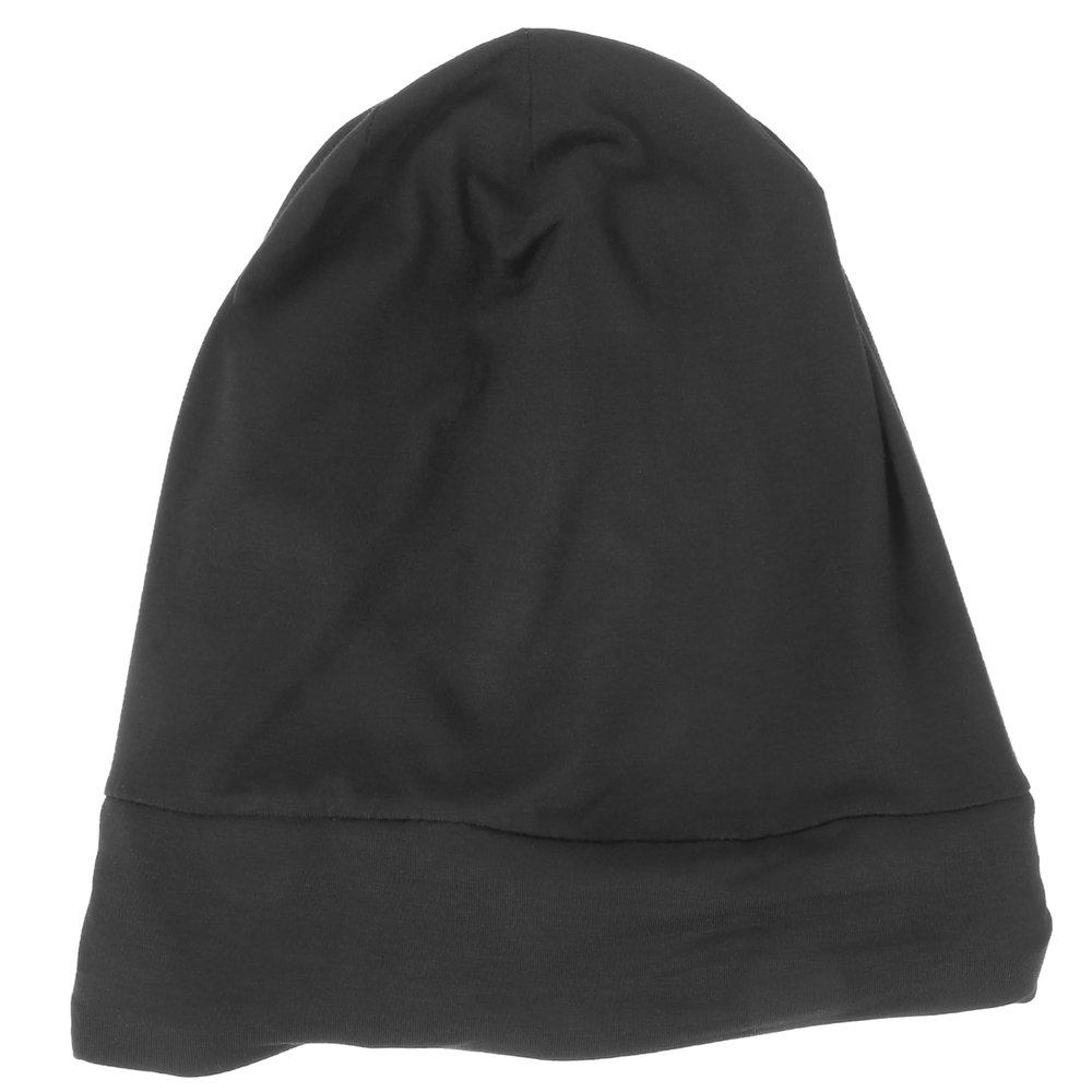 TOVINANNA 1Pc Adjustable Satin Sleep Hat for Women Black Comfortable Breathable Design for Hair Loss Daily Decoration and Cozy Wear
