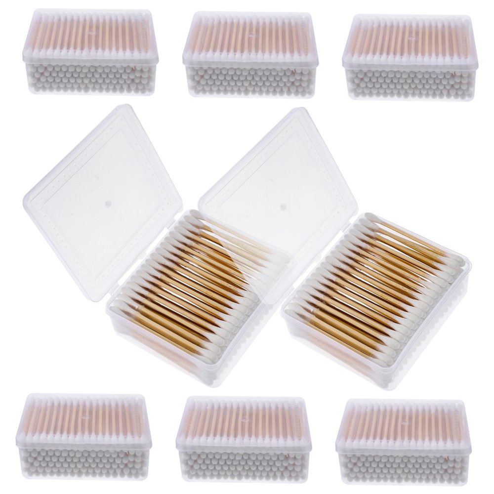 EPIGEIST Double-Head Cotton Swabs 1200pcs Disposable Makeup Cleaning Tools for Eyelash and Eyeliner Precision Tip for Beauty Enthusiasts and Makeup Artists