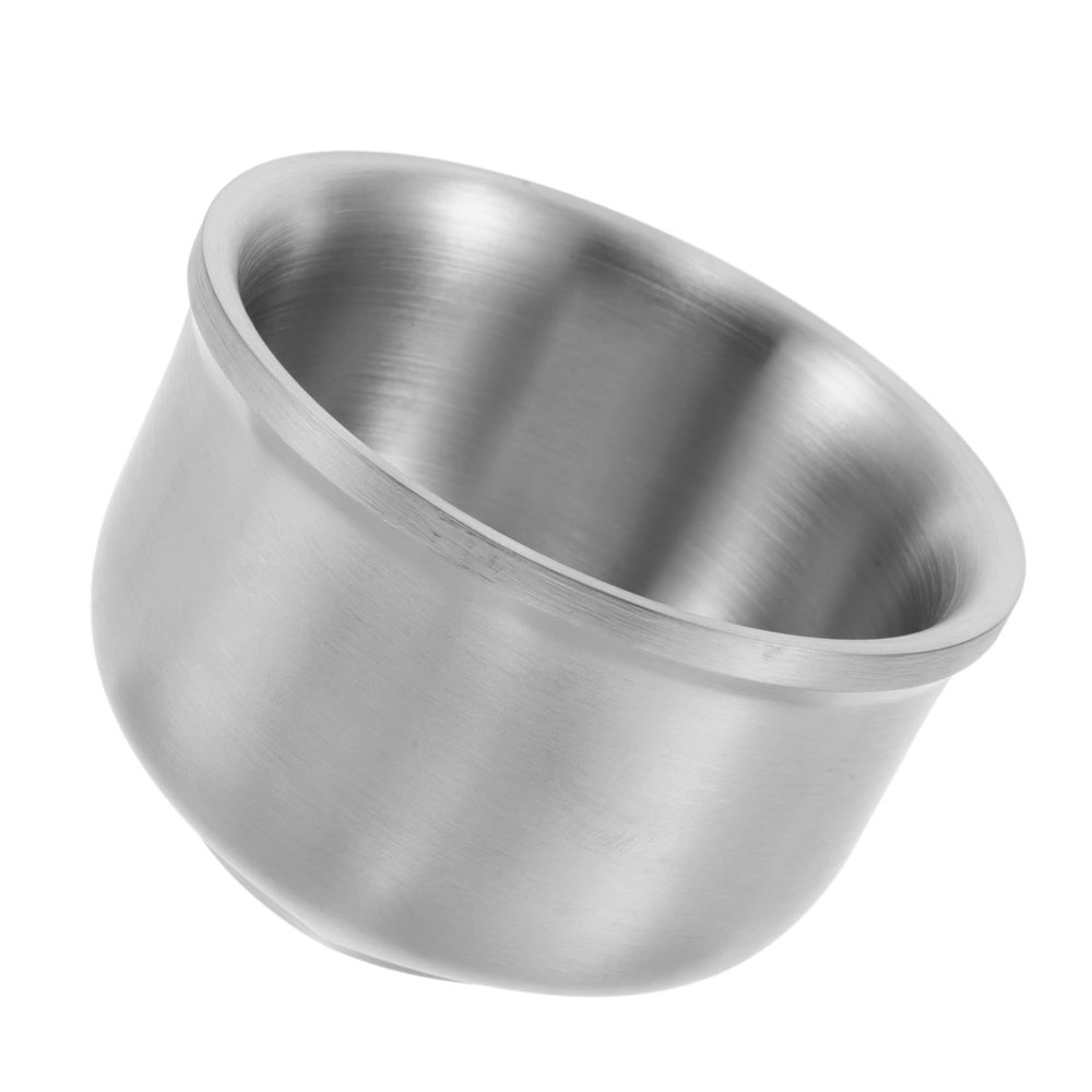 Anneome Stainless Steel Shaving Soap Bowl Portable Easy to Clean Grooming Tool for Men Multifunctional Design for Shaving Soap Facial Cleansing for Home Travel Use