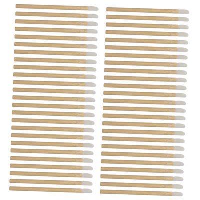 BATHVEVE 50Pcs Disposable Wooden Lip Brushes Portable Lipstick Applicators for Makeup Use for Lip Gloss and Eyeshadow Application