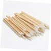 BATHVEVE 50Pcs Disposable Wooden Lip Brushes Portable Lipstick Applicators for Makeup Use for Lip Gloss and Eyeshadow Application view 4