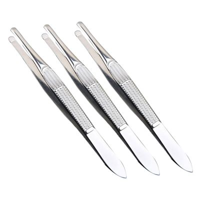 FONDOTIN 3Pcs Tweezers for Eyebrow Grooming Precision Tweezers for Facial Hair Removal Ergonomic Grip for Women and Teen