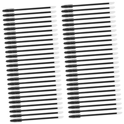 DECHOUS 50Pcs Disposable Eyebrow Eyelash Brushes Applicators for Makeup Travel Friendly Skin Friendly Design for Professionals Home Use