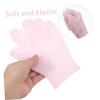 BATHVEVE 2Pairs Gel Moisturizing Gloves and Socks Hand and Foot Care Overnight Hydration Soft and Stretchy Nonslip Design Pink view 3