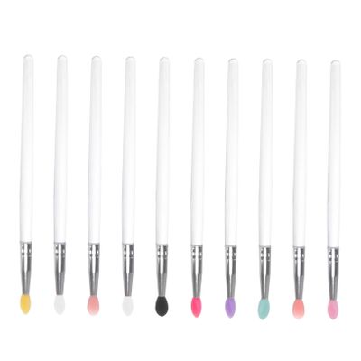 EXQUIMEUBLE 10Pcs Portable Premium Eye Makeup Brush Comfortable Eyeshadow Applicators for Women for Daily Use Travel Parties and More