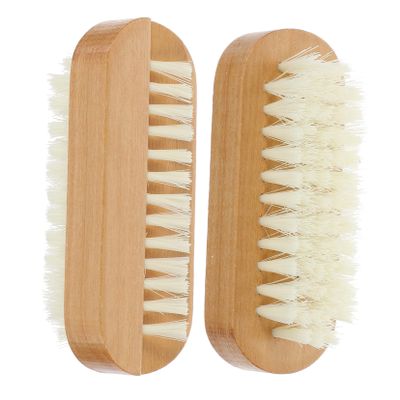 MUCKLILY 2Pcs Double Sided Nail Brush Fingernail Cleaner for Men Women Versatile Scrubbing Tool for Manicure Pedicure for Gardeners Mechanics