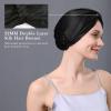 100% Mulberry Silk Bonnet for Sleeping Women, 22 Momme Grade-6A Double Layer Silk Hair Wrap for Hair Care with Elastic Stay On Head view 3