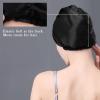 100% Mulberry Silk Bonnet for Sleeping Women, 22 Momme Grade-6A Double Layer Silk Hair Wrap for Hair Care with Elastic Stay On Head view 4