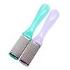 BATHVEVE 2Pcs Dual Sided Stainless Steel Foot Rasp Tool Pedicure Foot File with Sandpaper for Smooth Skin Exfoliation for Dried Cracked Heels Random Color view 1
