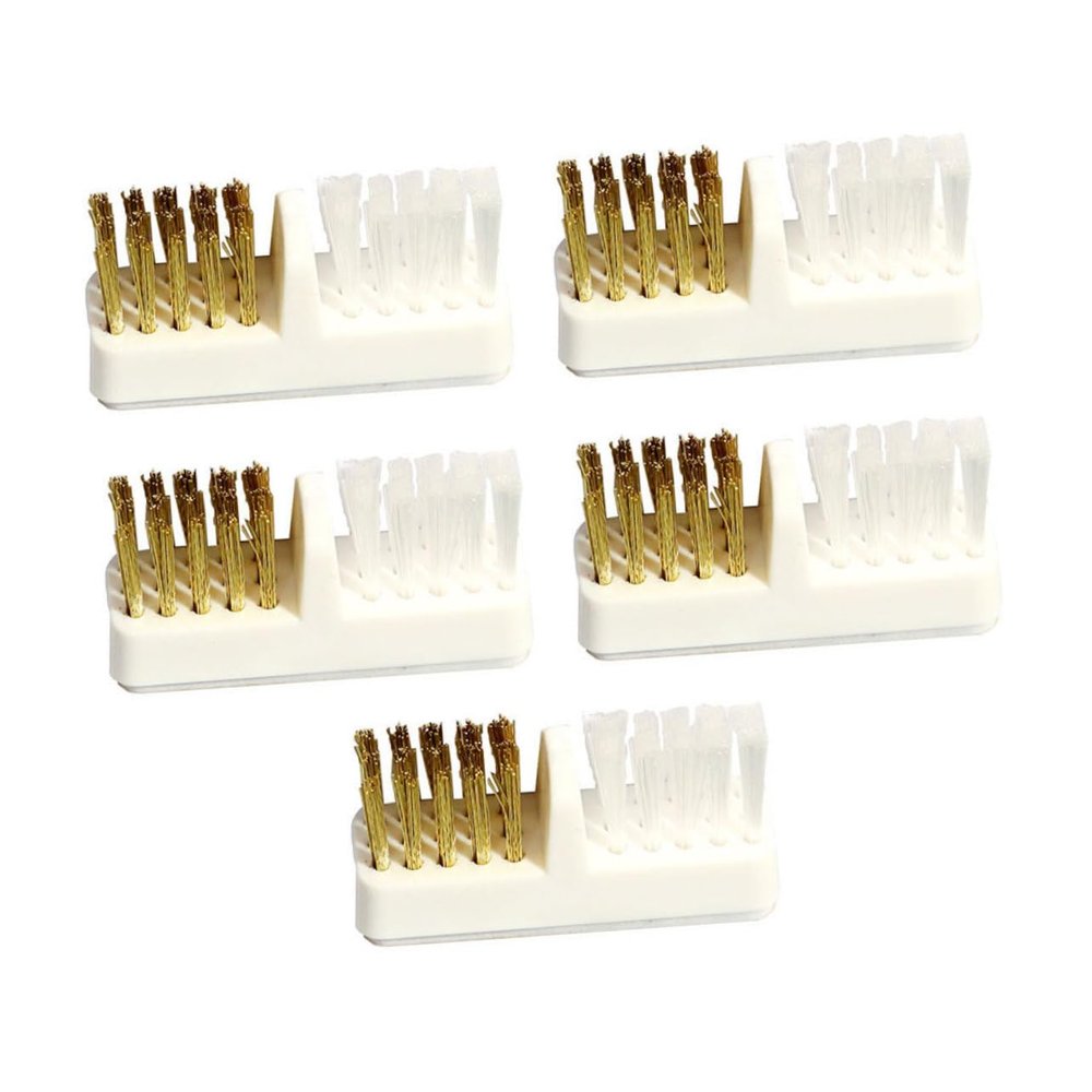 DEARMAMY 5Pcs Copper Wire Cleaning Brush Set for Nail Drill Dust Removal Manicure Tools for Nail Art and Polishing Ergonomic Design for Home Salon