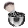 Beavorty 2-Piece Stainless Steel Shaving Bowl Set with Beard Brush Professional Foaming Tool for Men Portable Shaving Accessories for Home and Travel view 1