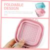 ELAYARD 2Pcs Silicone Makeup Brush Cleaning Bowls Creative Rinsing Pad for Brush Wash Reusable and Safe Tool for Women view 3