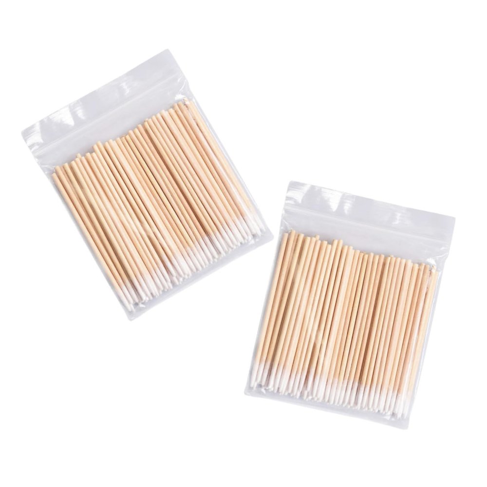 EXQUIMEUBLE 1000Pcs Disposable Cotton Swabs with Single Pointed Tip for Makeup and Tattooing Long Lint Gentle for Precise Eyelash Glue Cleaning and Makeup Correction