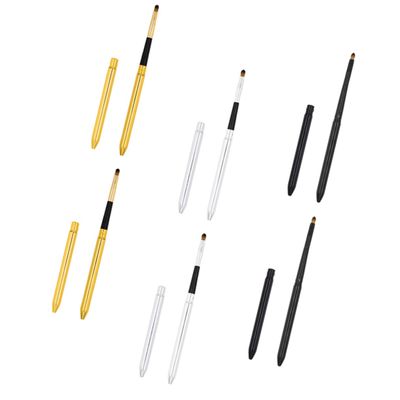 KAILIKETIY 6Pcs Portable Lip Brush Retractable Lip Applicators for Lipstick Eyeshadow Chic Makeup Tools for Daily Professional Use