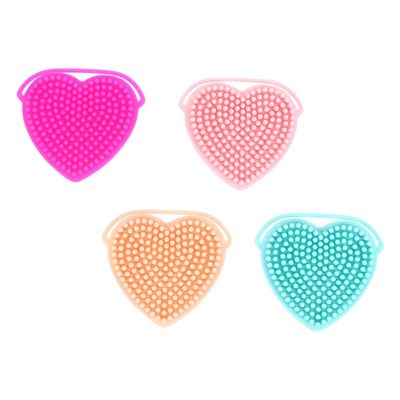 DECHOUS 4Pcs Handheld Silicone Facial Cleansing Brush Manual Face Scrub Tool for Gentle Exfoliation Massage Skincare Compact Portable for Women