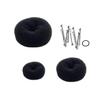BATHVEVE Hair Bun Maker Black Donut Bun Styler Tool with Hairpin Clip and Band for Weddings Parties and Daily Use for Messy Buns and Chignons view 1